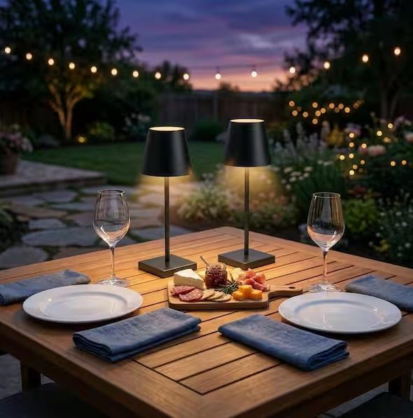 Lighting - BETTERBEAM Nora 15in Black Modern Dimmable Integrated LED Stick Table Lamps, Ciera 9in - Est Retail $3,118