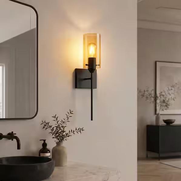 Lighting - BETTERBEAM Lucia 20in 2pk Light Black Modern Rechargeable Wall Sconces, Noho 8.25in - Est Retail $3,598