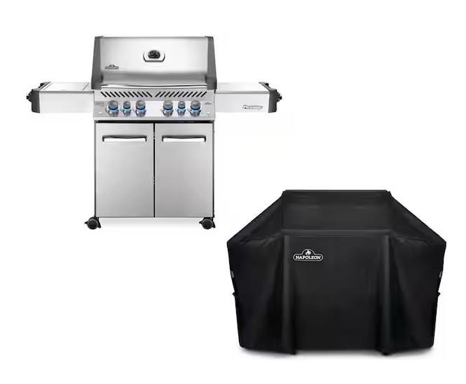 Seasonal - NAPOLEON Legacy Prestige 500 4-Burner Natural Gas Grill & Z-joyee 82"W Square Arm Sofa - Est Retail $3,427