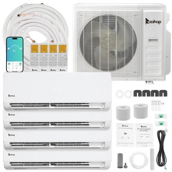Winado 4-Zone 36000Btu Ductless Mini Split Air Conditioner - MSRP $3,078