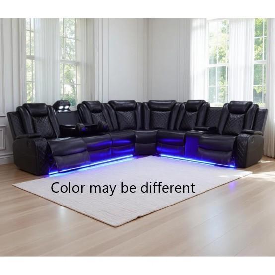 Furniture - Shamla Reclining Sectional, Duckworth Nightstand, Lark Manor Bedroom Set - MSRP $10,689