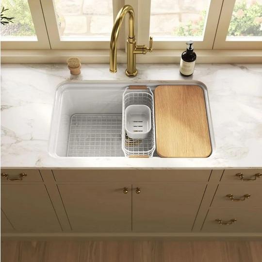 Kohler K-36255-PC-0 Fireclay Kitchen Sink - MSRP $1,227