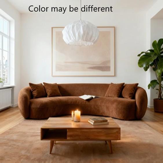 Furniture - Latitude Run Curved Sofa, Reeves Vegan Leather Sofa, Rowlinson Bike Shed - MSRP $6,103