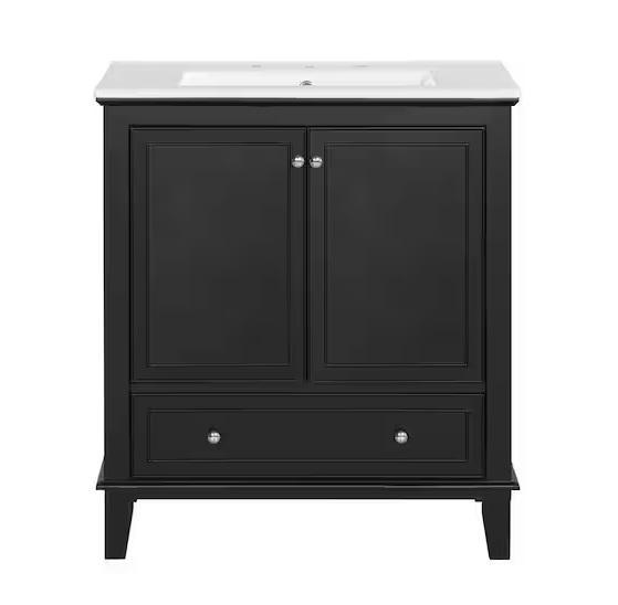 Kitchen & Bath - Virubi 30inW Single Sink Bath Vanity w/Ceramic Top, Tramontina, MUSTEE, Oatey - Est Retail $1,539