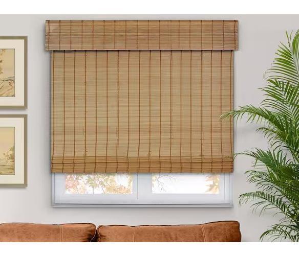 Window Decor- Chicology Bamboo Roman Shades, Rod Desyne, Aosky, Perfect Lift Window Treatment, EMOH - Est Retail $4,910
