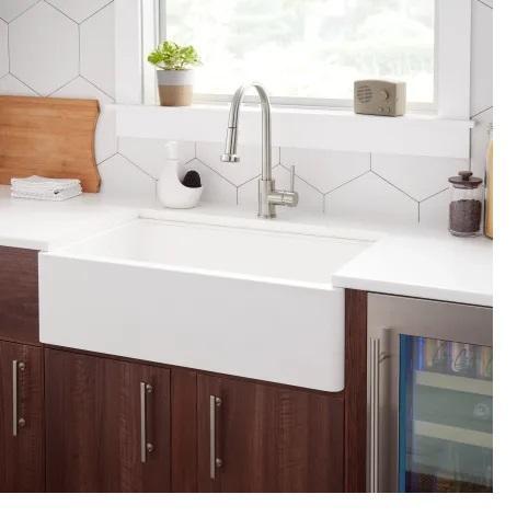 Signature Hardware SHGR1B3320AWH Granite Composite Kitchen Sink - MSRP $669