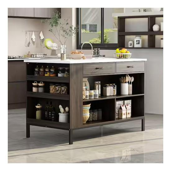 Kitchen & Bath - Fufu&Gaga Kitchen Island, Glacier Bay Power Flush Toilet, Germicidal Bleach Cleaner - Est Retail $625