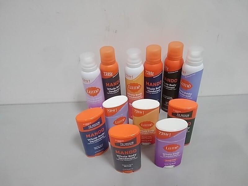 Health and Beauty- Lume Whole Body Deodorant, Mando Men's Whole Body Spray - MSRP $2,323