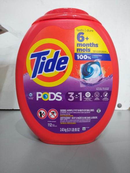 Bed Bath and Home - Tide PODS Liquid Laundry Detergent Packs Spring Meadow Scent 112 Count - MSRP $4,916