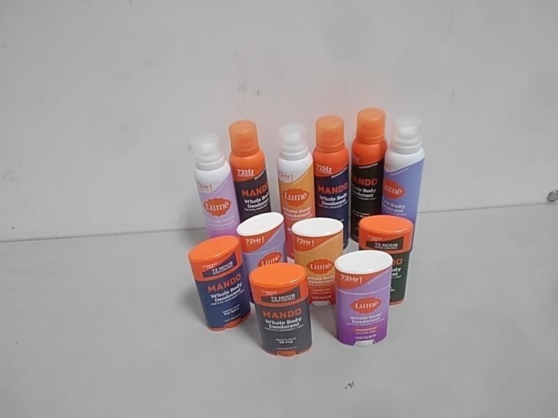 Health and Beauty- Lume Whole Body Deodorant, Mando Men's Whole Body Spray - MSRP $2,323