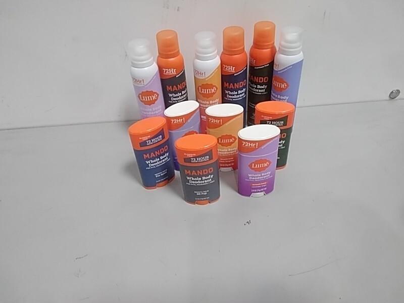 Health and Beauty- Lume Whole Body Deodorant, Mando Men's Whole Body Spray - MSRP $2,323