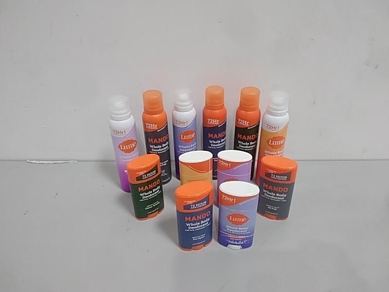 Health and Beauty- Lume Whole Body Deodorant, Mando Men's Whole Body Spray - MSRP $2,323