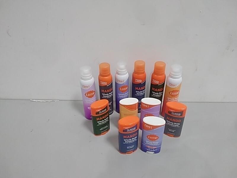 Health and Beauty- Lume Whole Body Deodorant, Mando Men's Whole Body Spray - MSRP $2,323