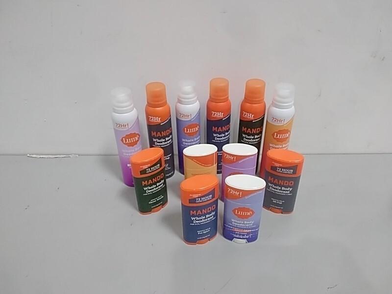 Health and Beauty- Lume Whole Body Deodorant, Mando Men's Whole Body Spray - MSRP $2,323