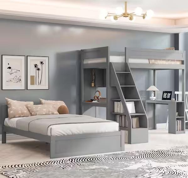 Home Decor - Harper & Bright Designs Twin XL-Full Bunk, Husky, Bestier, Babo Care, Flash Furniture - Est Retail $1,836