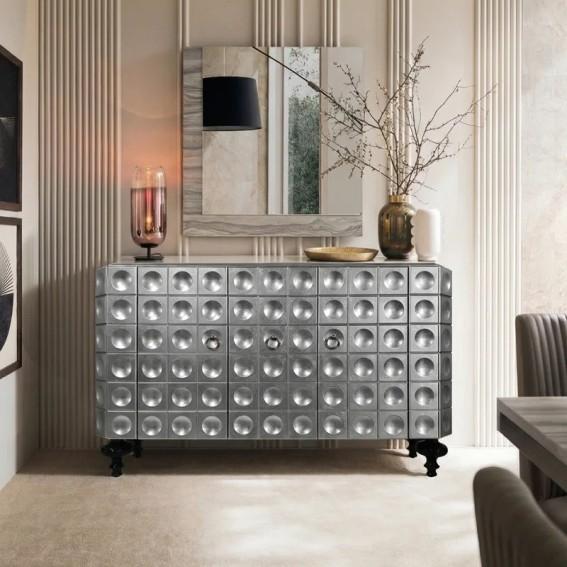 TRUCKLOAD - Furniture - Silver Leaf Accent Cabinet, Kamarli Reclining Sofa, Melrose Loveseat - MSRP $45,434