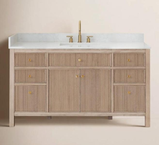 Furniture - Birch Lane Bathroom Vanity, LumiParty Soaking Bathtub - MSRP $3,308