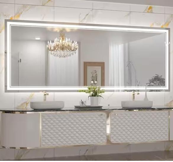 Plumbing - KeonJinn Frameless Anti-Fog LED Wall Mount Bathroom Vanity, YASINU, SKYSHALO, NDS - Est Retail $2,970