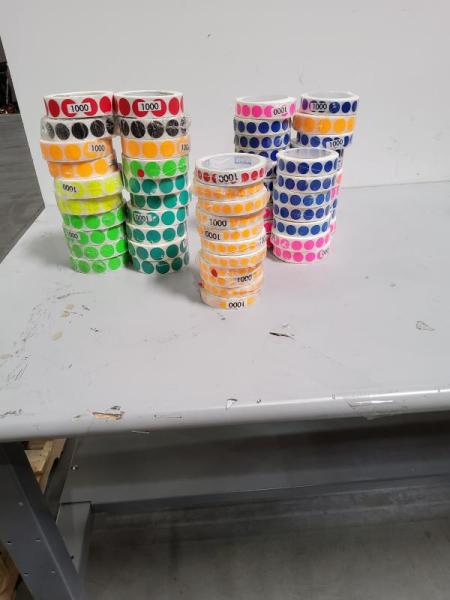 General Merchandise- Blank Inventory Circle Labels - MSRP $978