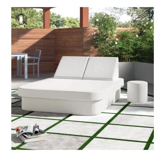 Furniture - 60''W Reversible Patio Daybed, 45"W Upholstered Accent Chair, 31.5" Wood Square Coffee Tables - MSRP $5,145
