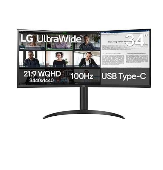 LG 34WR55QK-B 34in UltraWide WQHD Curved Monitor, Inflatable Floating Dock Air Platform, JOYSTAR 20" Bike - MSRP $1,884