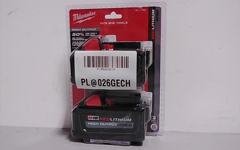 Milwaukee M18 18V Lithium-Ion High Output 6.0Ah Battery Pack 2pk - MSRP $299