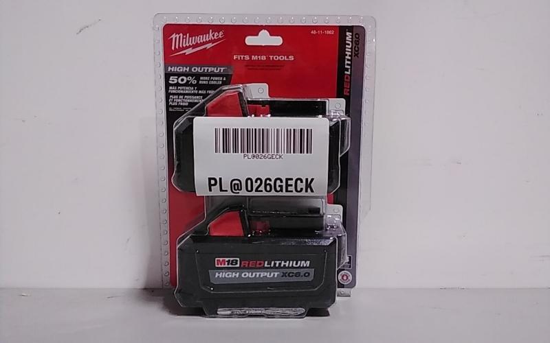 Milwaukee M18 18V Lithium-Ion High Output 6.0Ah Battery Pack 2pk - MSRP $299