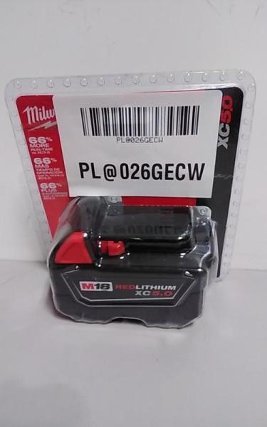 Milwaukee M18 18V 5.0Ah Lithium-Ion XC Extended Capacity Battery Pack - MSRP $99