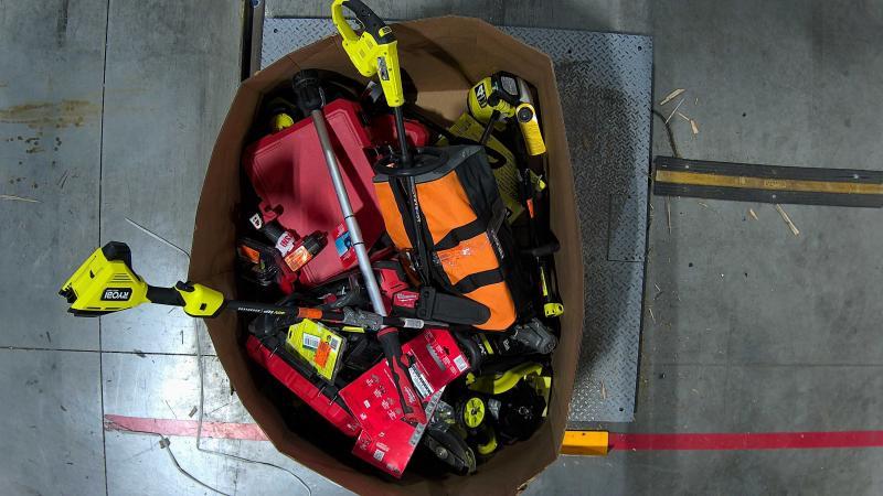 Tools & Hardware - Ryobi ONE+ 18V 10in Cordless Battery String Trimmer/Edger, Laser Level, Milwaukee -Est Retail $3,305