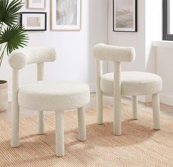 Home Decor- MODWAY Boucle Fabric Dining Chair, FUFU&GAGA, SAUDER, BYBLIGHT, NATURAE DECOR, YIYIBYUS - Est Retail $1,381