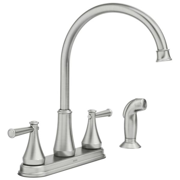 1 Pallet of Moen Stevie Stainless Two-Handle High Arc Kitchen Faucets - MSRP $25,962