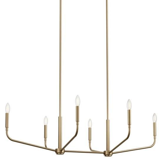 Kichler 52721CPZ Taper Candle Linear Chandelier - MSRP $479