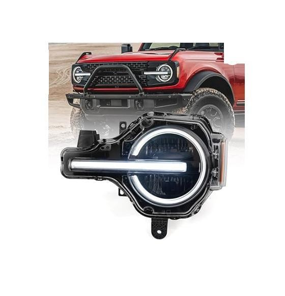 DKMGHT Left/Right Full LED Ford Bronco 2021-22 Headlights, 25 Panels Decorative Garden Fence, Cat Tower - MSRP $2,387
