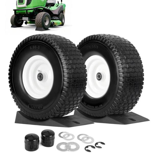 Gicool Flat Free Lawn Mower Tire and Wheel - MSRP $1,199