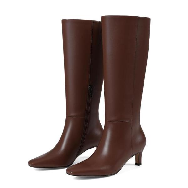 Shoes - INSMIA Chocolate Brown Boots, Coutgo Closed Pointed Toe Ankle Buckle High-Heels, PiePieBuy Heels - MSRP $3,117