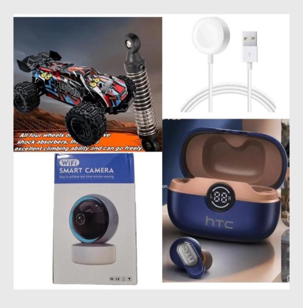 HTC Earbuds, Off Road Truck, Security Cameras Chargers & More