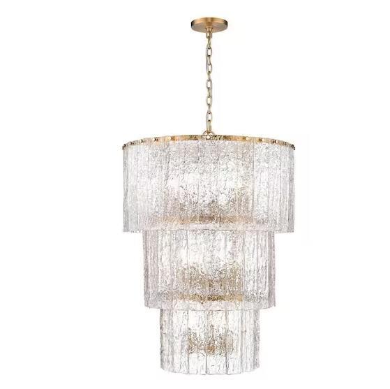 Lighting & Electrical - Glacier 12-Light Chandelier, LNC, Hampton Bay, Carlon, Commercial Electric - Est Retail $3,492