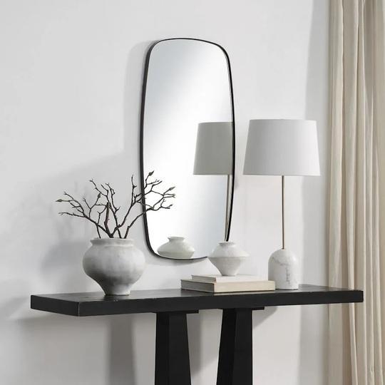 Ren Wil MT2713 Stainless Steel Framed Accent Mirror - MSRP $504