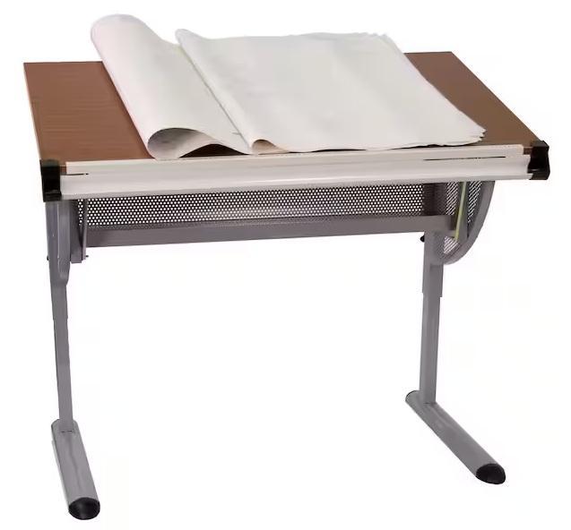 Home Decor - Carnegy Avenue Cherry Drafting Table, Lirago, Kate & Laurel, Pratt Retail Specialties - Est Retail $2,556