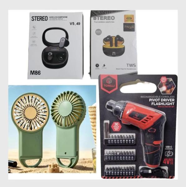 Fans, Bluetooth Earbuds, Tools, Mounts, Security Camera & More