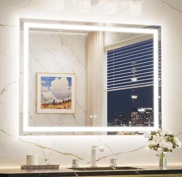 Plumbing - KeonJinn Rectangular Vanity Mount Bathroom Mirror, HDC Vanity Mirror, Asurity, NDS - Est Retail $1,241