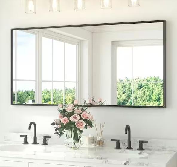 Plumbing - KeonJinn Framed Wall Bathroom Vanity Mirror, KIOTEE, Hampton Bay, HDC, NTQ, Wilsonart - Est Retail $1,184
