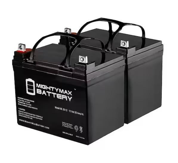 Mixed Lot - MIGHTY MAX BATTERY ML35-12 12V Wheelchair Battery, Hampton Bay Cabinets - Est Retail $1,271- 2plts