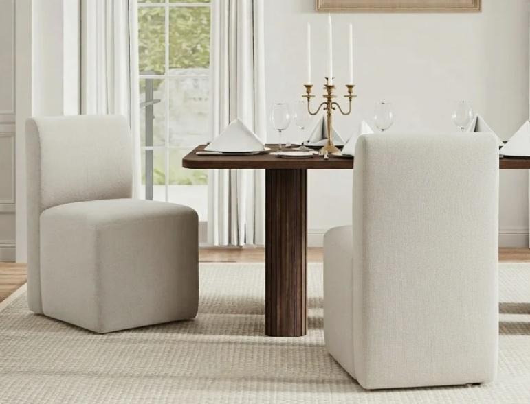 Housewares - Fiera Upholstered Swivel Barrel Chair, Bralan Polyester Blend Upholstered Side Dining Chair - MSRP $3,923