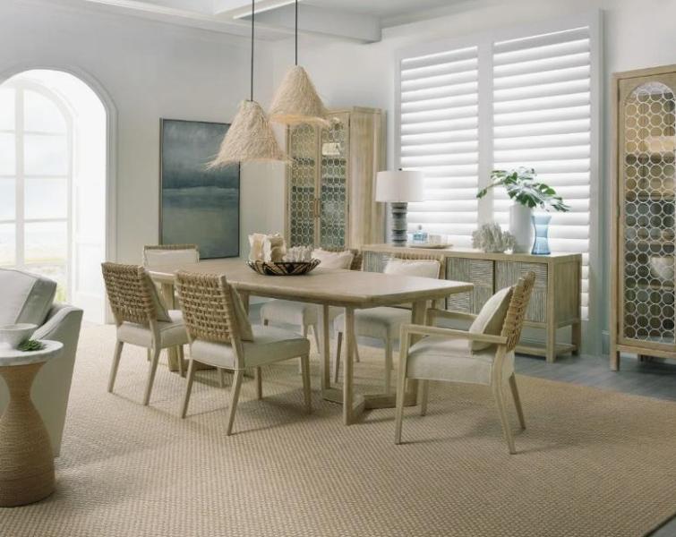 Furniture - Surfrider Extendable Wood Dining Table, Nico 88" Genuine Top Grain Leather Square Arm Sofa - MSRP $4,614
