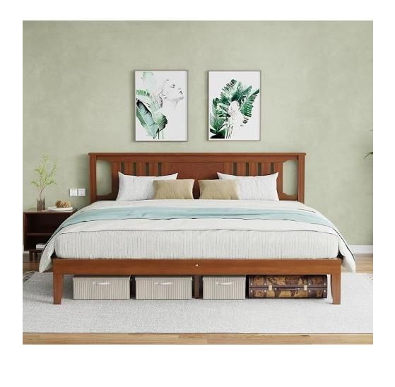 DUMOS Solid Wood Bed Frame w/Headboard, OLIXIS Outdoor Rocking Chair, Zinus Deepak Easy Assembly Wood Slat -MSRP $1,323