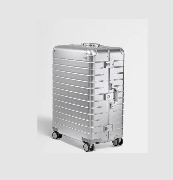 Away Travel Luggage The Large: Aluminum Edition Silver Suitcase - Original MSRP $625