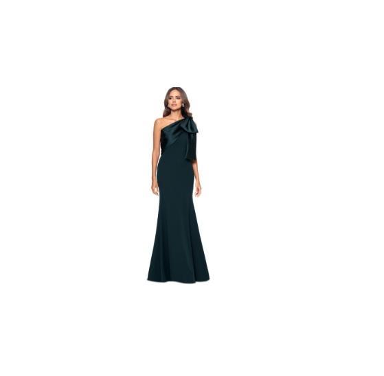 Apparel - Betsy & Adam Floor-Length One-Shoulder Gown, Aqua Draped Halter Gown, Free People - Original MSRP $3,016