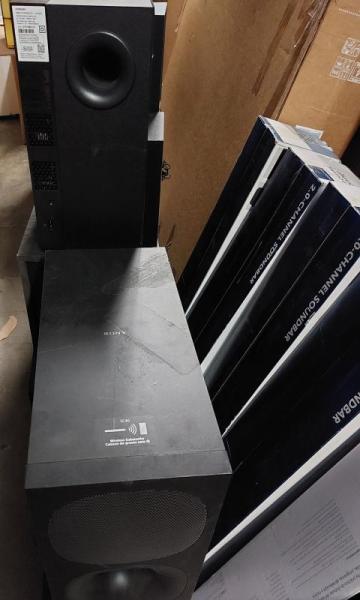 Assorted Lot of 100 Manifested SOUNDBAR,SUBWOOFER& Home thater