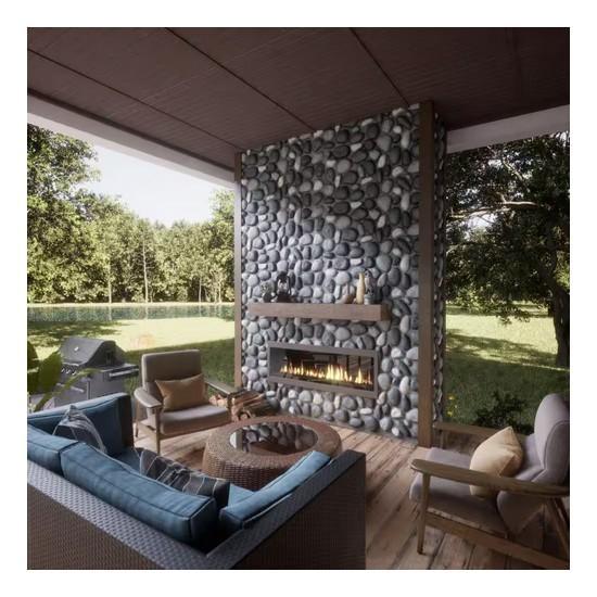 Ekena Millwork Everstone River Rock Urethane Composite Faux Rock Panel Siding in Azure Stone - Est Retail $990